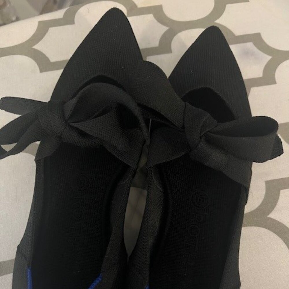 Rothy's 8.5 The Bow Tie Point flats black Rothy